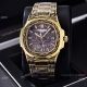 Clone Patek Philippe Nautilus Gold Tattoo Wrist Malachite Green Dial (2)_th.jpg